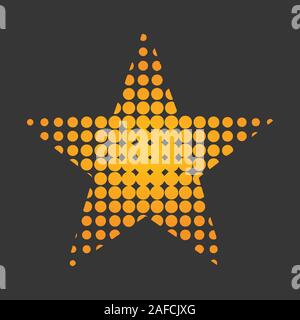 yellow star halftone vector illustration Stock Vector