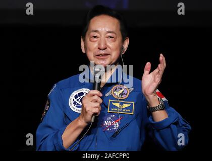 Tokyo, Japan. 14th Dec, 2019. Former Japanese astronaut Mamoru Mohri holds a talk show with China's first astronaut Yang Liwei at the National Museum of Emerging Science and Innovation (Miraikan) in Tokyo on December 14, 2019. Mohri, chief executive director of Miraikan was the first Japanese person of Japanese government's space program. Credit: Yoshio Tsunoda/AFLO/Alamy Live News Stock Photo