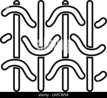 Fabric textile icon. Outline fabric textile vector icon for web design isolated on white background Stock Vector