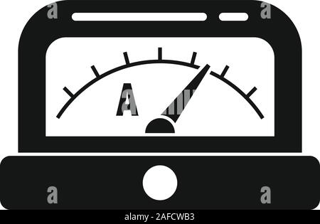 Amperemeter icon. Simple illustration of amperemeter vector icon for web design isolated on white background Stock Vector