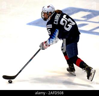 Hartford, CT, USA. 14th Dec, 2019. December 14, 2019: Alex Carpenter [#25] on her way to goal #4 for Team USA, which won 4-1. The feisty opening game of a five-match series took place at the XL Center in Hartford, Connecticut. Heary/Eclipse Sportswire/CSM/Alamy Live News Stock Photo