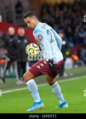 SHEFFIELD, ENGLAND. October 21st Aston Villa’s Anwar El Ghazi shows ball control during English Premier League match between Sheffield United and Asto Stock Photo