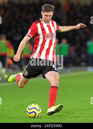 SHEFFIELD, ENGLAND. October 21st Chris Basham (Sheffield United) during English Premier League match between Sheffield United and Aston Villa at the B Stock Photo