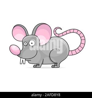 House Mouse - Illustration Isolated on White Background Stock Vector
