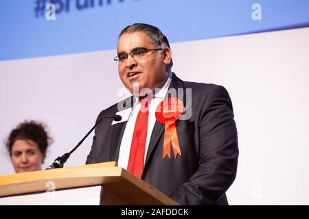 Pictured MP Tahir Ali after winning the Hall Green Birmingham seat at the 2019 general election. Tahir replaced Roger Godsiff as the Labour candidate. Stock Photo