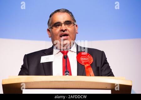 Pictured MP Tahir Ali after winning the Hall Green Birmingham seat at the 2019 general election. Tahir replaced Roger Godsiff as the Labour candidate. Stock Photo