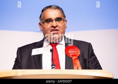 Pictured MP Tahir Ali after winning the Hall Green Birmingham seat at the 2019 general election. Tahir replaced Roger Godsiff as the Labour candidate. Stock Photo