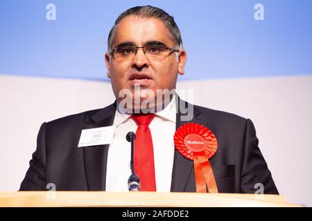 Pictured MP Tahir Ali after winning the Hall Green Birmingham seat at the 2019 general election. Tahir replaced Roger Godsiff as the Labour candidate. Stock Photo