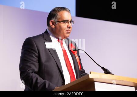 Pictured MP Tahir Ali after winning the Hall Green Birmingham seat at the 2019 general election. Tahir replaced Roger Godsiff as the Labour candidate. Stock Photo