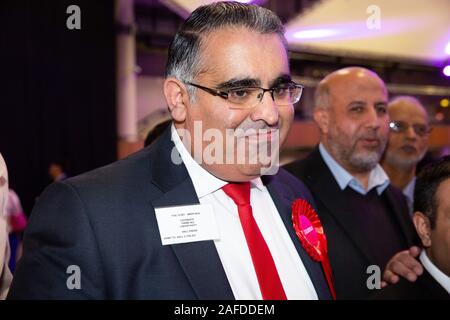 Pictured MP Tahir Ali after winning the Hall Green Birmingham seat at the 2019 general election. Tahir replaced Roger Godsiff as the Labour candidate. Stock Photo