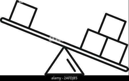 Physics balance icon. Outline physics balance vector icon for web design isolated on white background Stock Vector