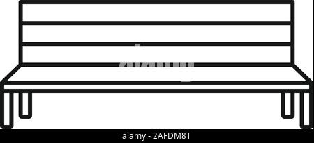 City bench icon. Outline city bench vector icon for web design isolated on white background Stock Vector