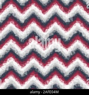 Ombre low poly crystallized chevron seamless tile Stock Vector