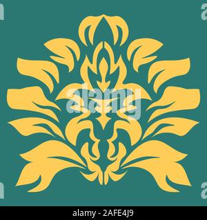 Damask wallpaper Vector illustration. Easily editable vector image. Stock Vector