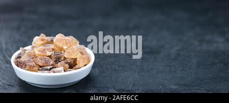 Brown Rock Candy (detailed close-up shot; selective focus) Stock Photo
