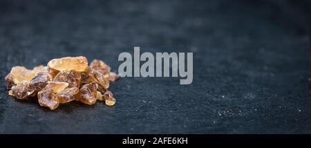 Brown Rock Candy (detailed close-up shot; selective focus) Stock Photo