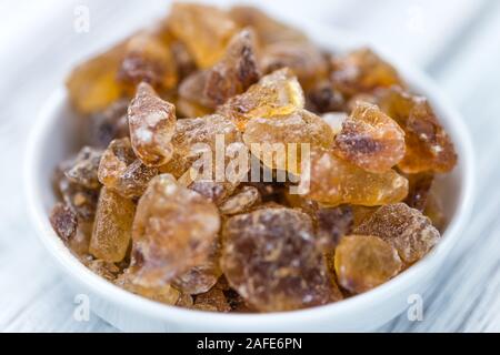 Brown Rock Candy (detailed close-up shot; selective focus) Stock Photo