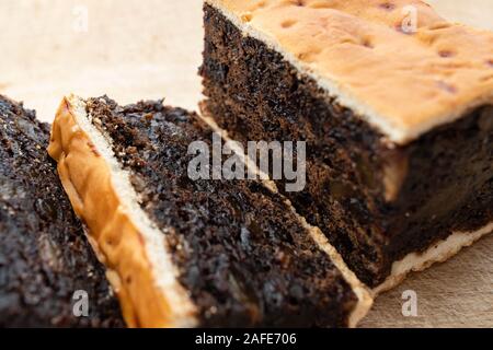 Scottish black bun Stock Photo
