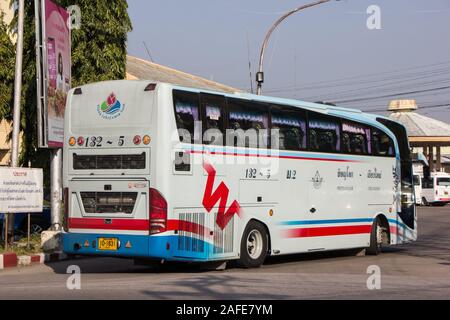 Chiangmai, Thailand - December 14 2019: Vintour company bus. Route Phitsanulok and Chiangmai. Photo at Chiangmai bus station. Stock Photo