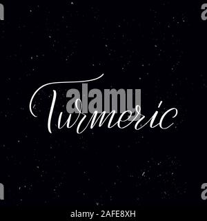 Handwritten calligraphy text, chalk on a blackboard Stock Vector
