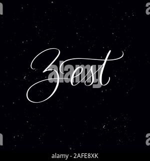 Handwritten calligraphy text, chalk on a blackboard Stock Vector