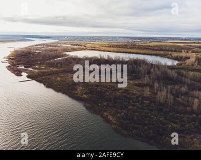 Dyurtyuli city in the Republic of Bashkortostan. View from a small town Stock Photo