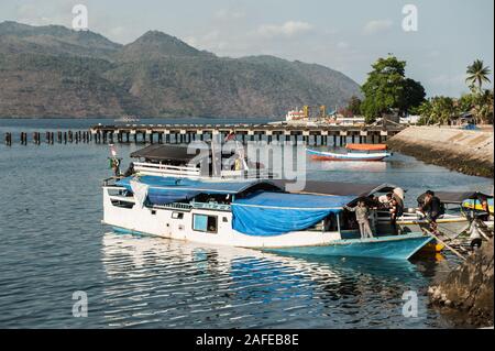 Traveling Banda Sea, Indonesia Stock Photo