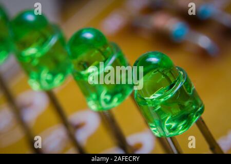 Close-up led on the printed circuit board Stock Photo