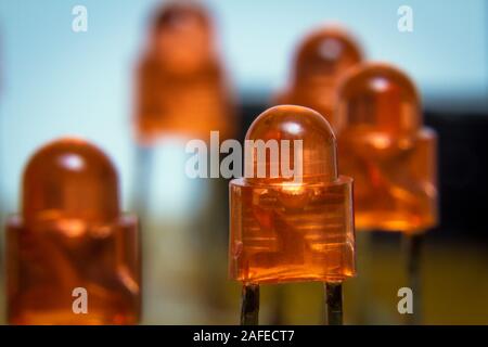 Close-up led on the printed circuit board Stock Photo