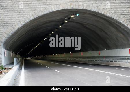 Tunnel for vehicular transport. Stock Photo