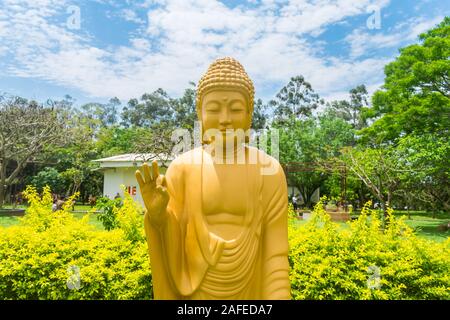 Buddha statue at Chen Tien Buddhist Temple in Foz do Iguacu, Parana - Brazil Stock Photo