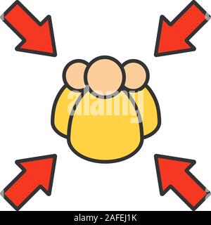 fire assembly point emergency color icon vector illustration Stock ...