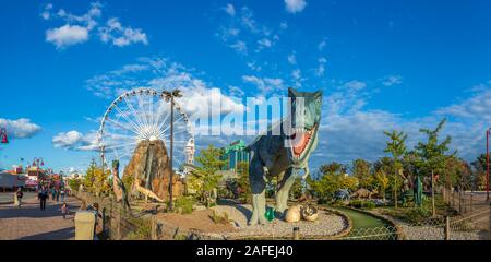 Dinosaur Park, Clifton Hill, Niagara Falls, Canada Stock Photo