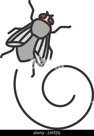 Housefly color icon. Musca domestica. Fly insect. Isolated vector  illustration Stock Vector Image & Art - Alamy