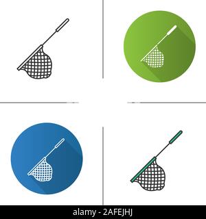 Scoop net color icon. Fishing gear. Hoop net. Isolated vector illustration  Stock Vector Image & Art - Alamy