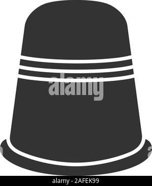 sewing thimble finger protector icon, black vector sign with editable  strokes, concept illustration Stock Vector Image & Art - Alamy