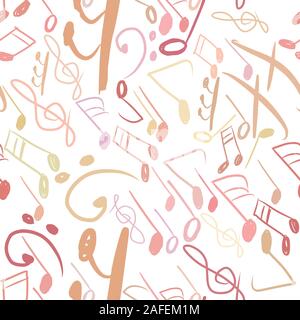 Seamless vector artwork, abstract conceptual tone chromatic scale musical note. For web page, graphic design, catalog, texture or background. Stock Vector