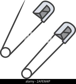Illustration of the color safety pins Stock Vector Image & Art - Alamy