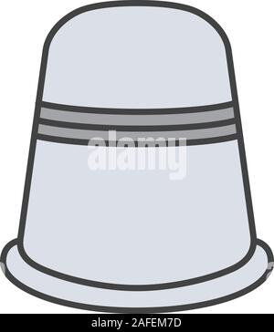 sewing thimble finger protector icon, black vector sign with editable  strokes, concept illustration Stock Vector Image & Art - Alamy