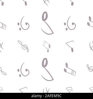 Seamless vector artwork, musical note background tone chromatic scale, for graphic design. Stock Vector
