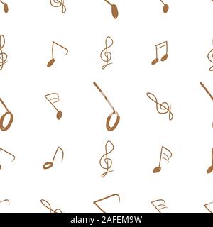 Seamless vector artwork, musical note background tone chromatic scale, for graphic design. Stock Vector