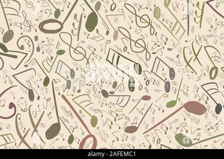 Abstract conceptual tone chromatic scale musical note. For web page, graphic design, catalog, texture or background. Vector artwork. Stock Vector