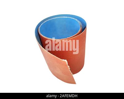 Sand paper isolated on white background close up Stock Photo