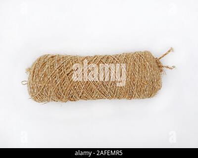 Thin Natural Rope Isolated On White Background Stock Photo, Picture and  Royalty Free Image. Image 37915433.