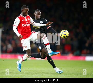 London, UK. 15th Dec, 2019. LONDON, United Kingdom, DECEMBER 15 Nicolas Pepe of Arsenal during English Premier League between Arsenal and Manchester City at Emirates stadium, London, England on 15 December 2019. Credit: Action Foto Sport/Alamy Live News Stock Photo