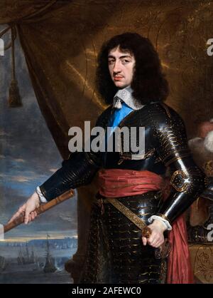 Charles II. Portrait of King Charles II of England by Philippe de Champaigne (1602-1674), oil on canvas, 1653 Stock Photo