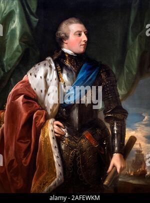 George III (1738–1820). Portrait of King George III, painting by Benjamin West (1738-1820), oil on canvas, 1783 Stock Photo