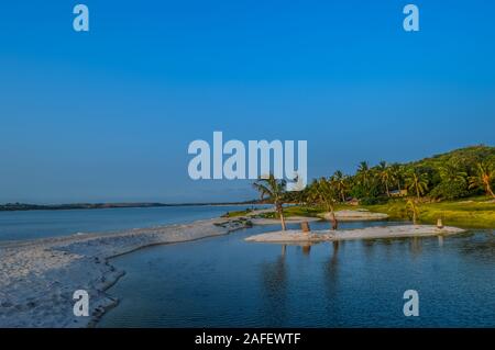 Beautiful Bilene beach and lagoon near Maputo in Mozambique Stock Photo