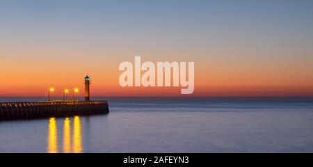 Long exposure image of the Nieuwpoort lighthouse at sunset Long exposure image of the Nieuwpoort lighthouse at sunset