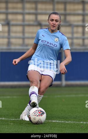 Manchester, UK. 15th Dec, 2019. MANCHESTER, ENGLAND - DECEMBER 15TH Georgia Stanway of Manchester City during the Barclays FA Women's Super League match between Manchester City and Brighton and Hove Albion at the Academy Stadium, Manchester on Sunday 15th December 2019. (Credit: Eddie Garvey | MI News) Photograph may only be used for newspaper and/or magazine editorial purposes, license required for commercial use Credit: MI News & Sport /Alamy Live News Stock Photo